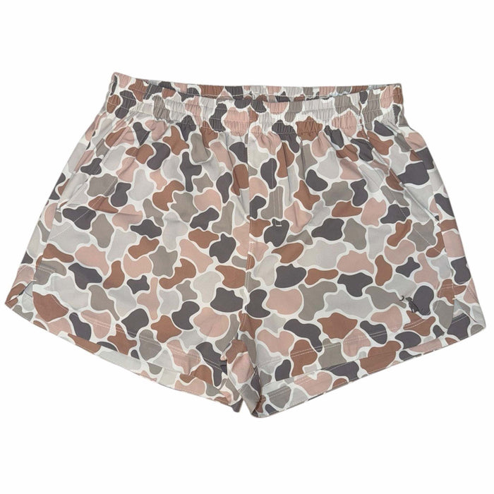 Women's Volley Shorts in Flora Forest Camo