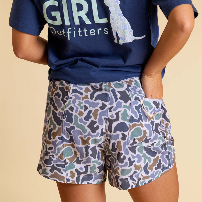 Women's Volley Shorts in Localflage Bluff
