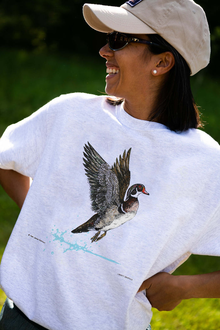 Wood Duck Adult Ash T-shirt