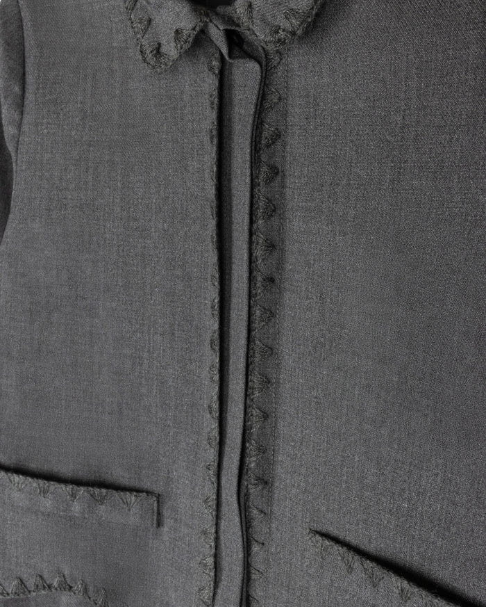 Wool Blazer And Slip Dress - Junees