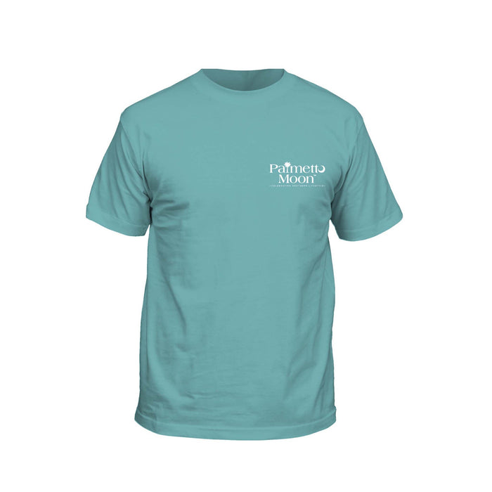 Palmetto Moon Youth Six 7 Short Sleeve T-Shirt in aqua